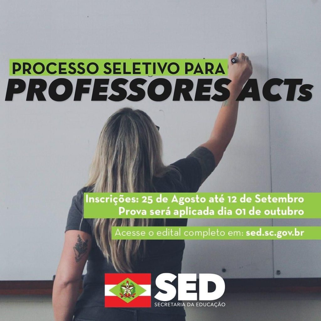 Seletivo SED SC Professores ACTs 2024 Energia Concursos
